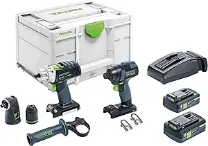 Festool 576490 TID 18 Impact Driver and PDC 18 Drill Driver 4.0Ah Combo Kit