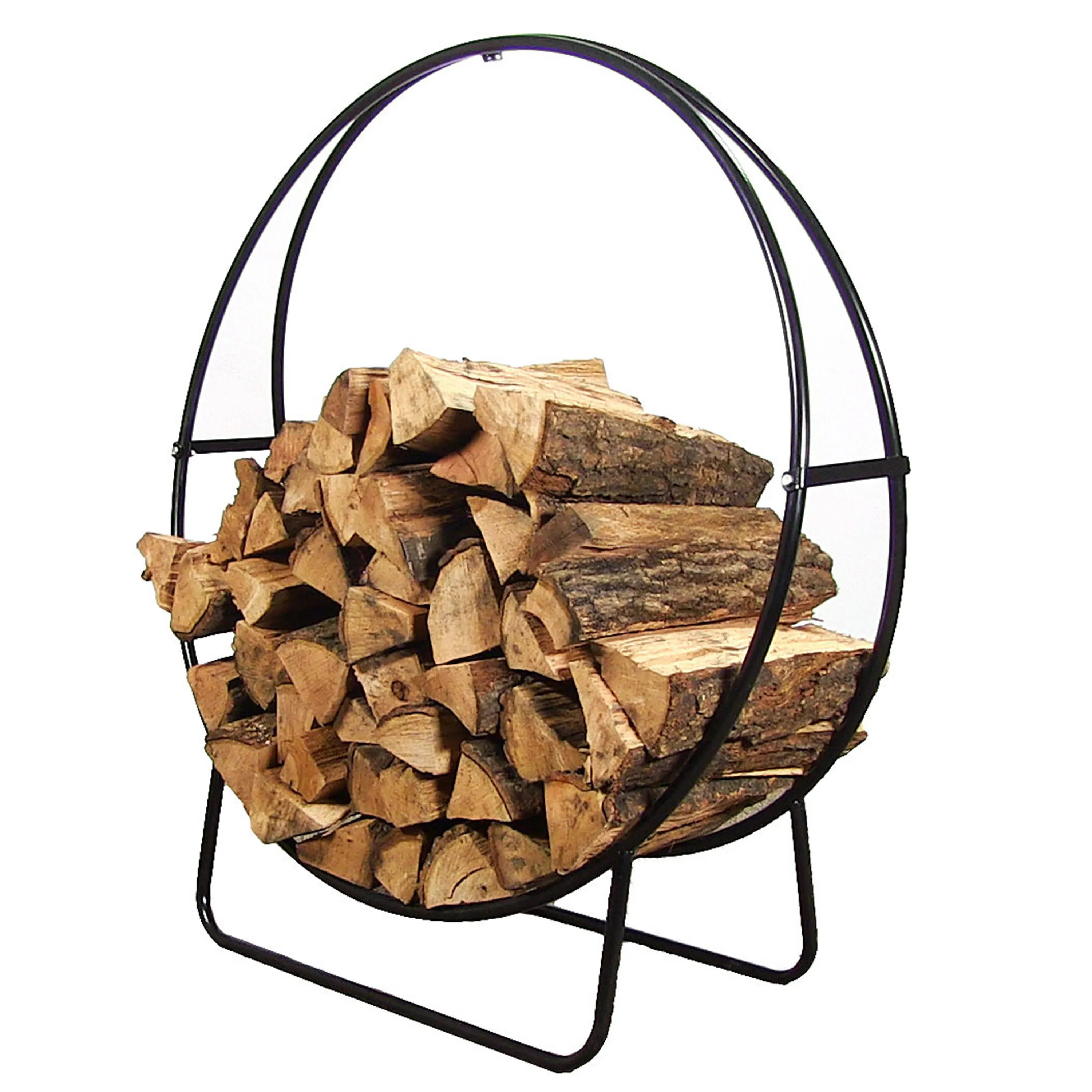 Sunnydaze Outdoor Steel Firewood Log Hoop Rack - 40"