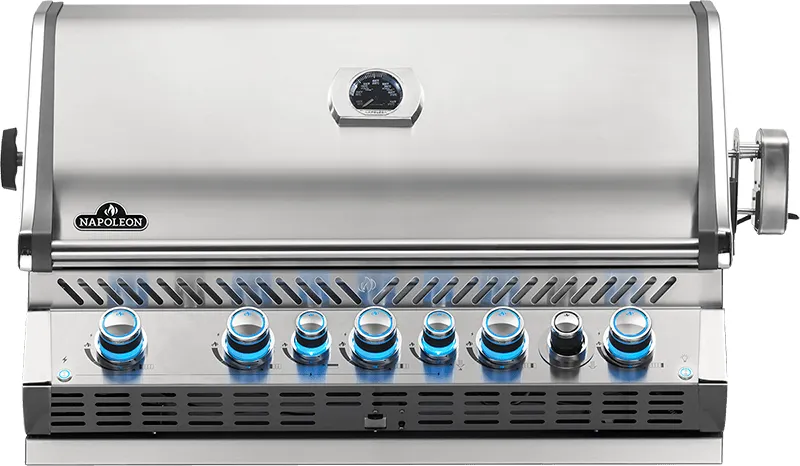 Napoleon Prestige Pro 665 Built-in Natural Gas Grill with Infrared Rear Burner