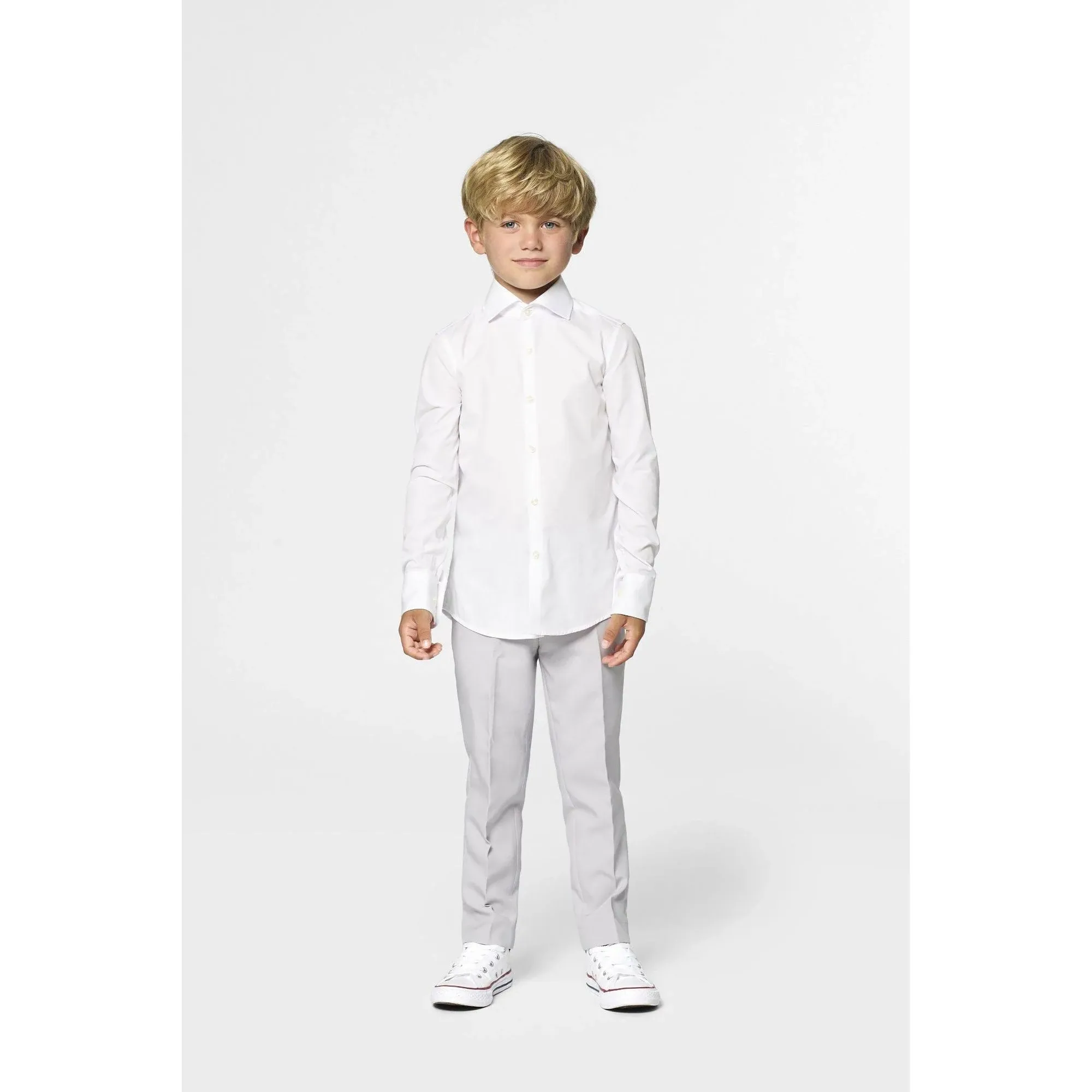 Boys 2-8 OppoSuits White Knight Solid Shirt, Boy's