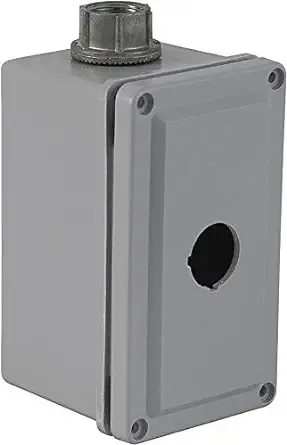 SCHNEIDER ELECTRIC 9001SKY1 Pushbutton Enclosure,30mm,1 Hole,Plastic