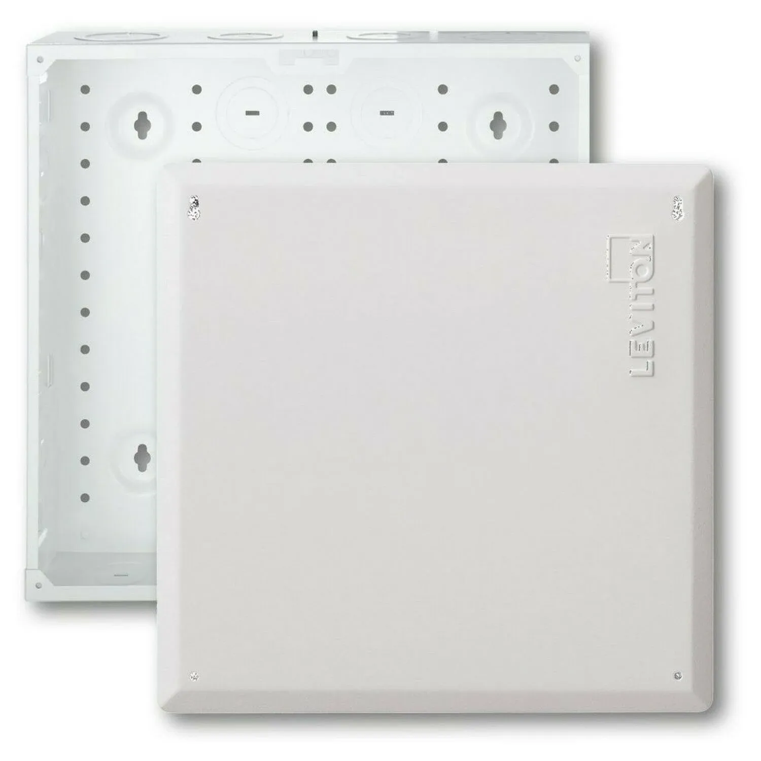 14 in. Structured Media Enclosure and Flush Mount Cover, White