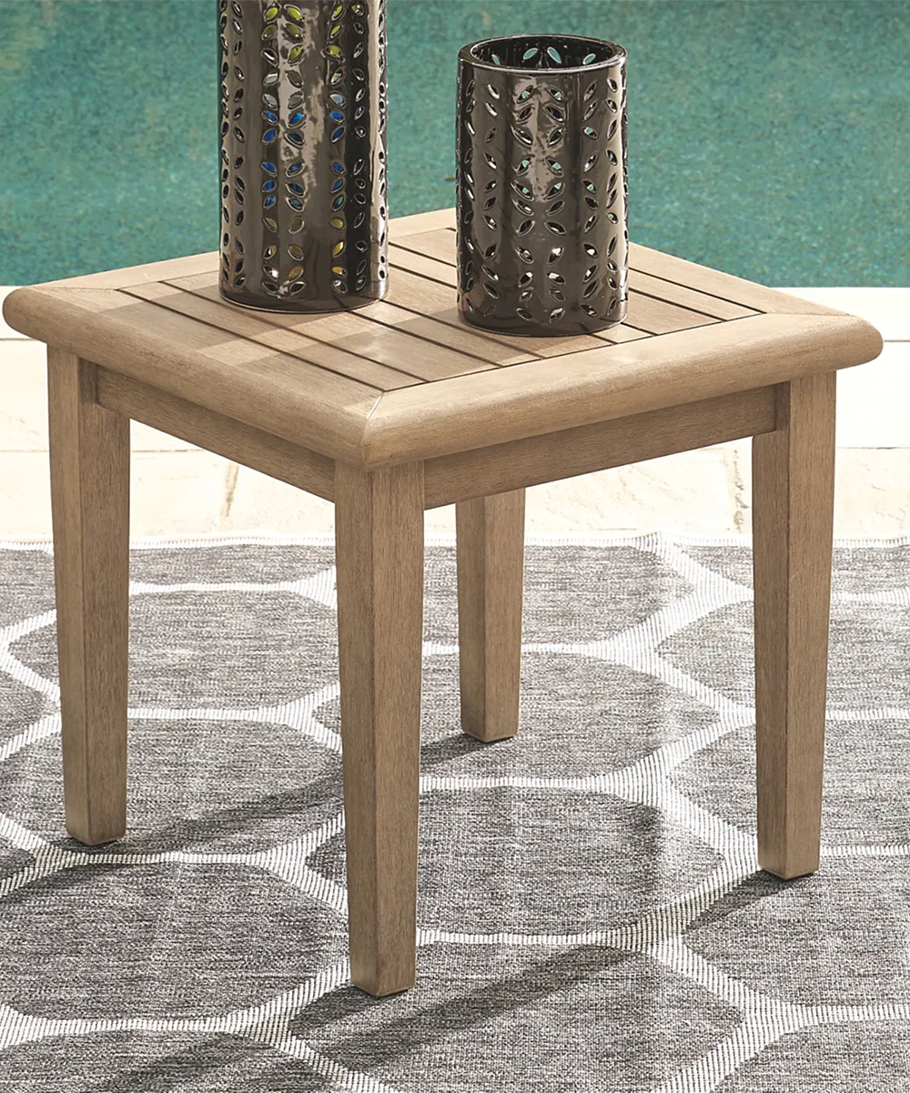 Signature Design by Ashley Furniture End Tables Grayish - Grayish Brown Gerianne Square End Table