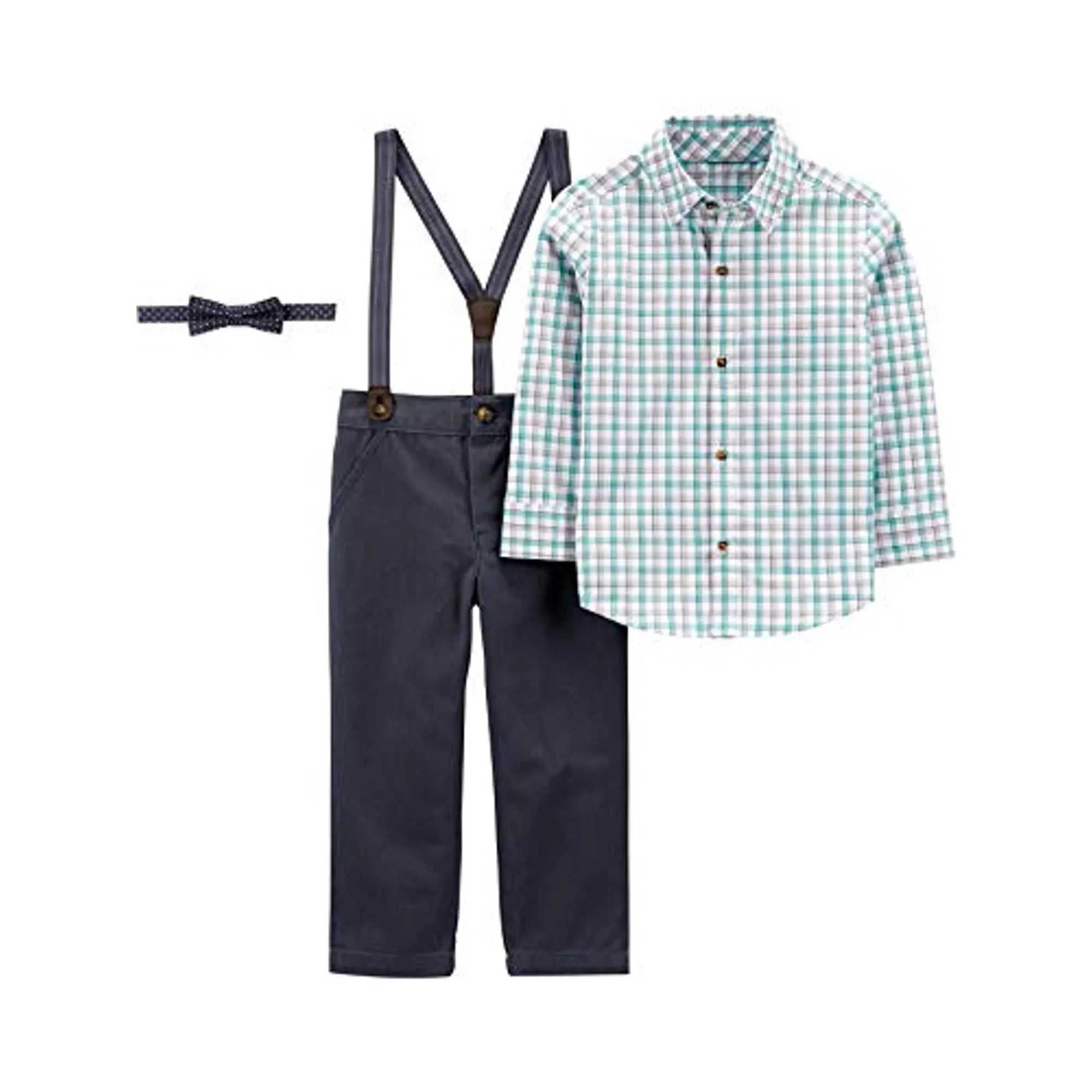 Simple Joys by Carter's Toddlers and Baby Boys' 4-Piece Special Occasion Bow-tie and Suspender Pants Set