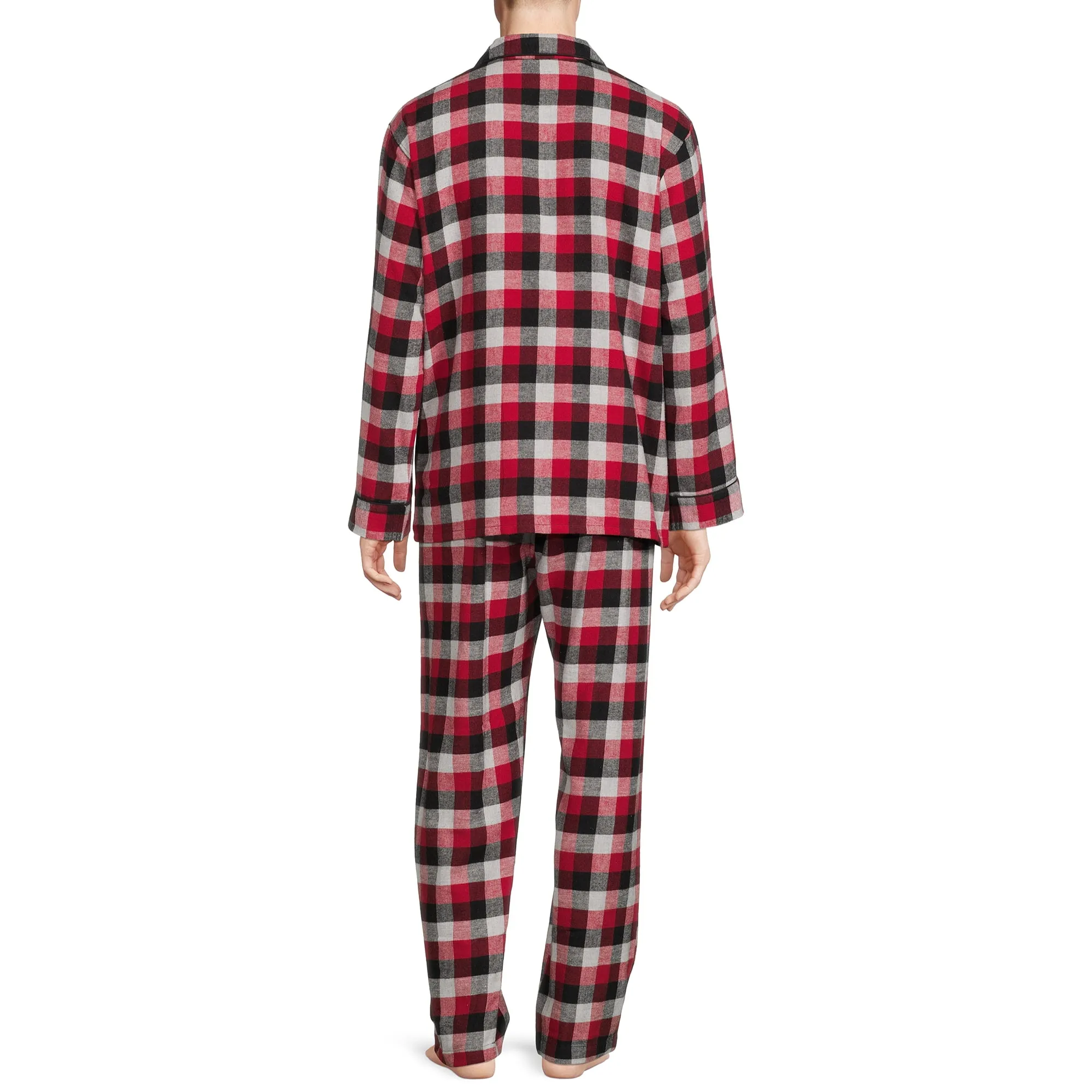 Hanes Men's Cotton Flannel Pajama Set, 2-Piece XL