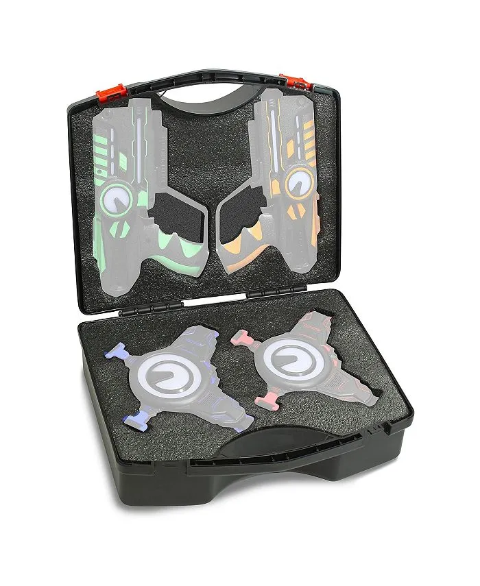 Armogear Laser Tag Carrying Case with Handle Laser Tag 4 Pack (Non-Rechargeable Only)