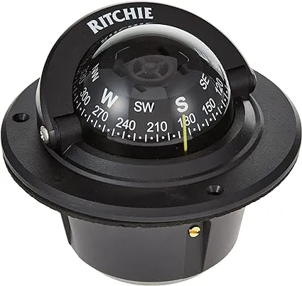 Explorer Compass - Flush Mount - Black - Ritchie F-50