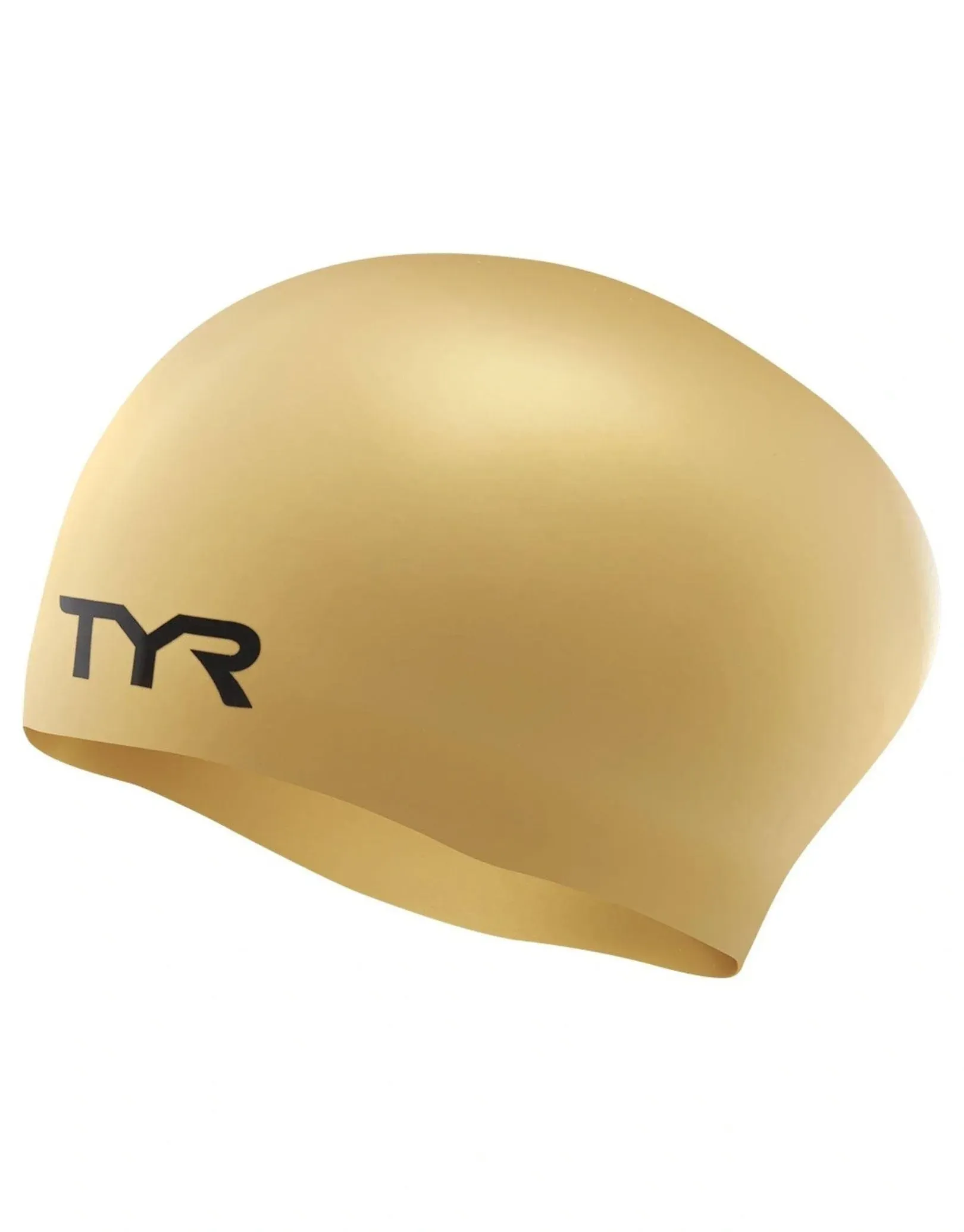 TYR Sport Long Hair Silicone Swim Cap Gold