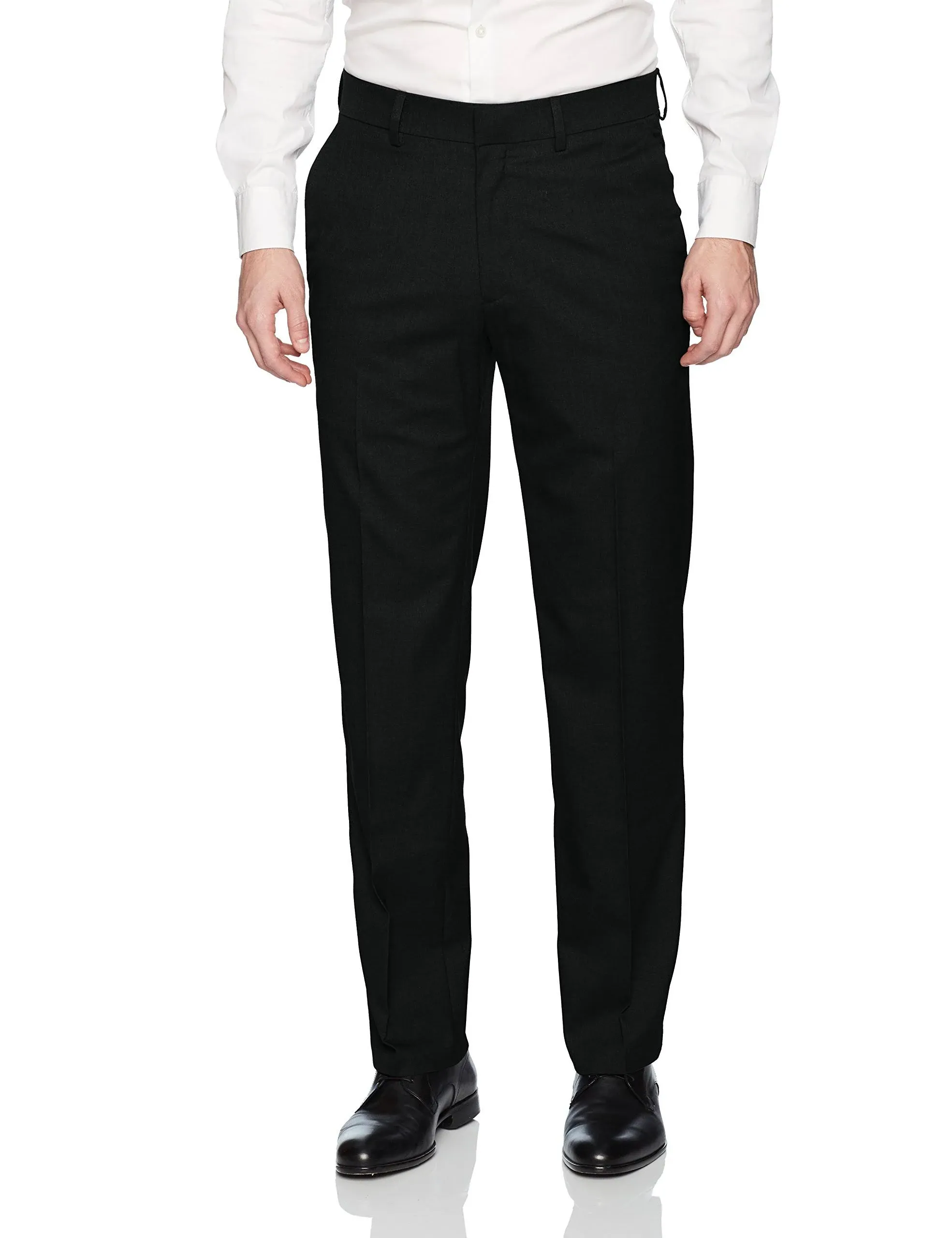 Men's J.M. Haggar Premium Tailored-Fit Stretch Flat-Front Suit Pants - Black 33x30