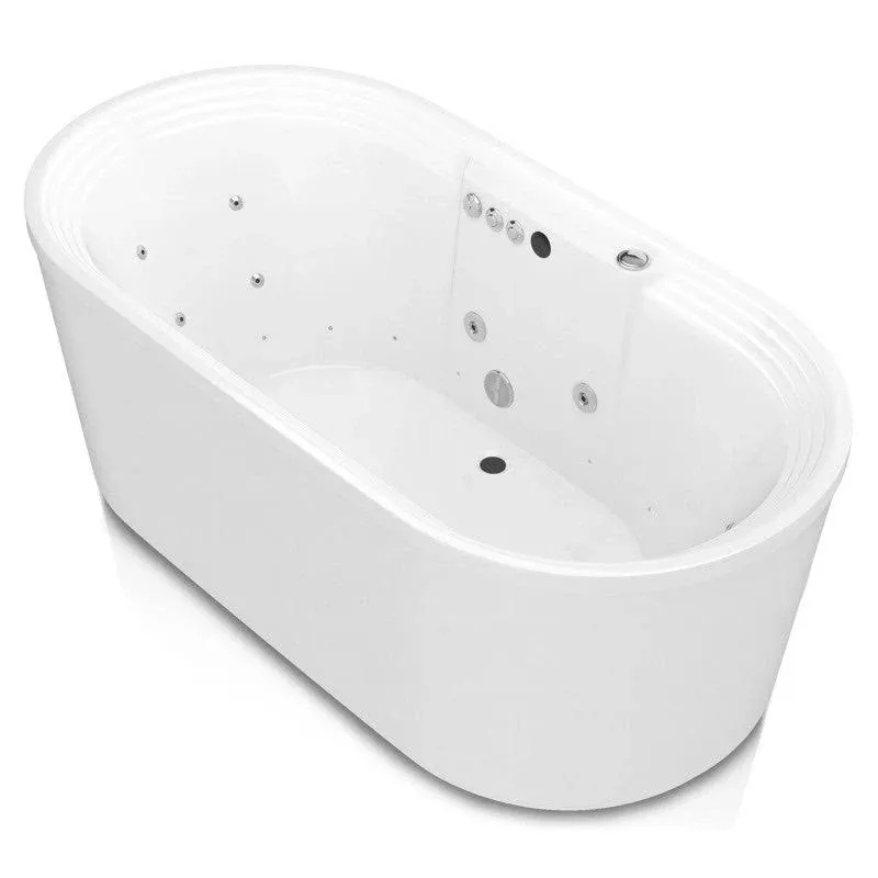 ANZZI Sofi 5.6 ft. Center Drain Whirlpool and Air Bath Tub