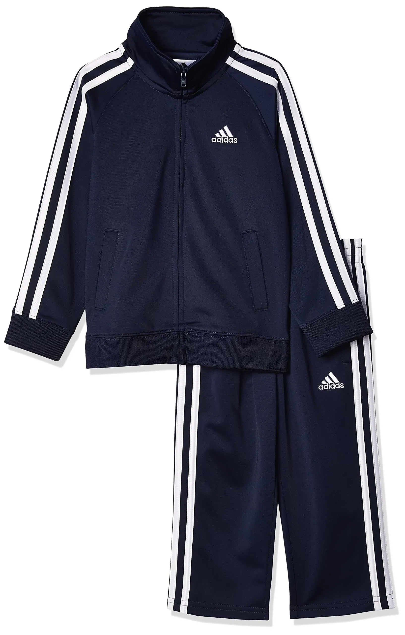 Adidas Little Boys& Tricot Jacket and Pant Set, Size 5, Blue