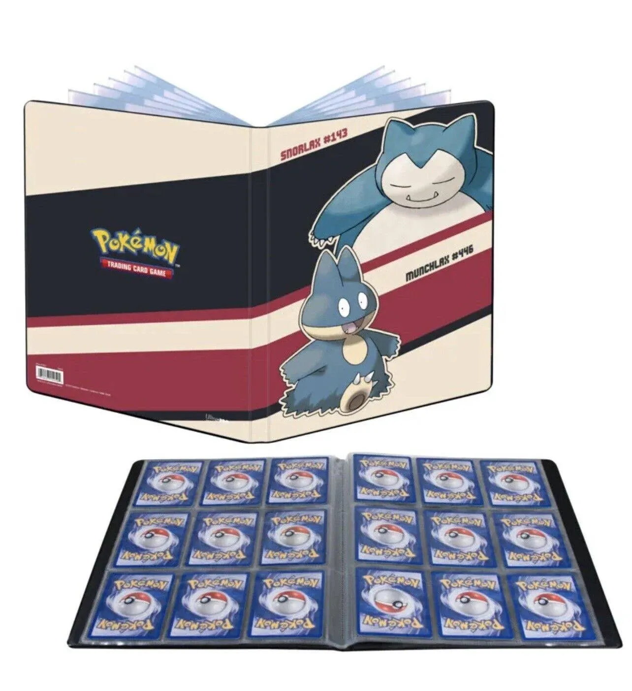 Ultra PRO - Pokémon Snorlax & Munchlax (4-Pocket Portfolio) - Protect & Store up to 40 Standard Size Collectible Trading Cards or 80 Double-Loaded Cards,Great for Collectible Cards, & Gaming Cards