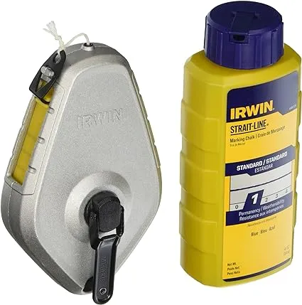 IRWIN STRAIT-LINE Chalk Line, Classic Reel, Blue, 100 ft. (1932880)