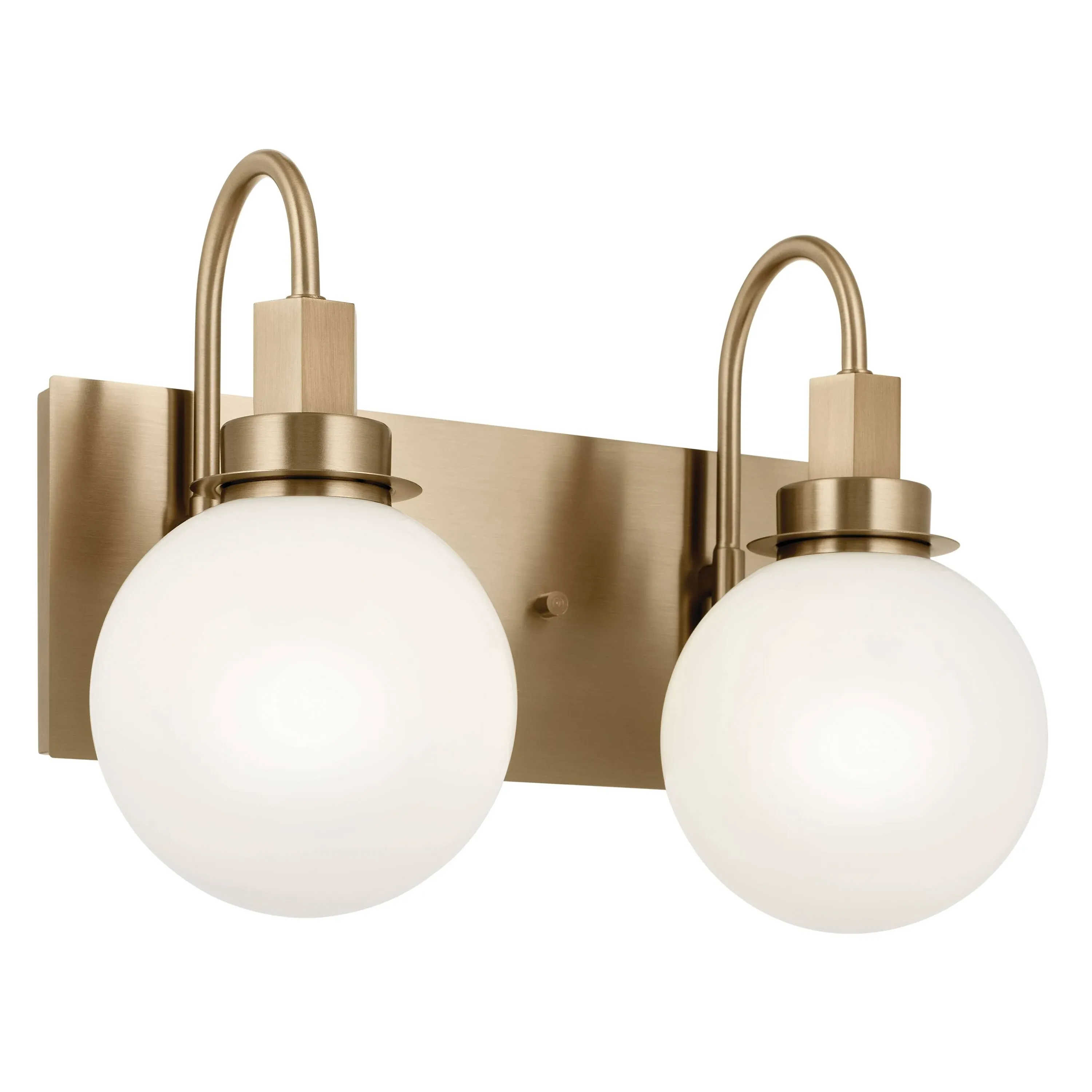 2 Light 14 inch Bath Vanity Light in Champagne Bronze with Opal Glass - 252412