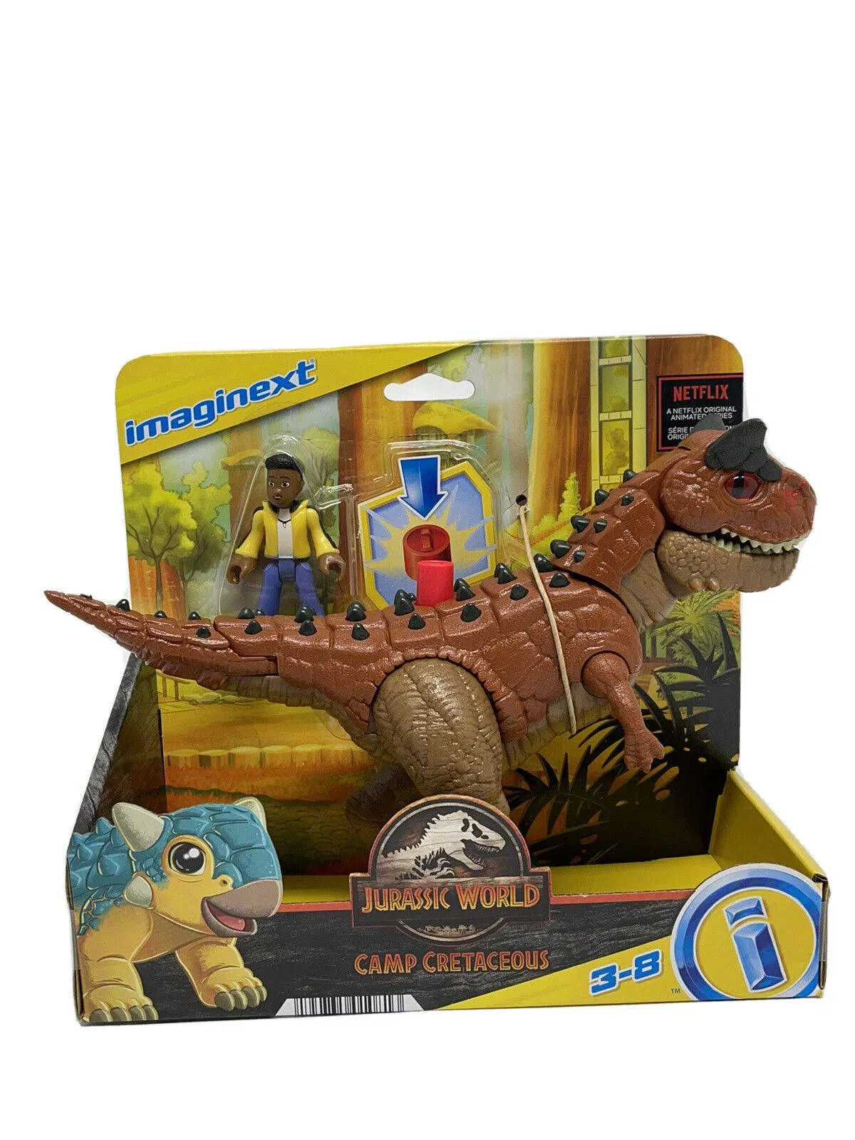 Imaginext Jurassic World Camp Cretaceous Carnotaurus & Darius Dinosaur Playset