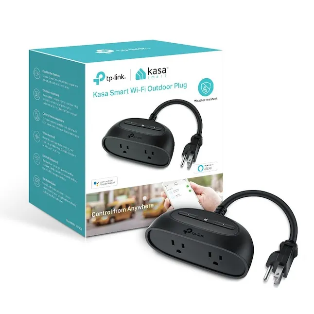 TP-Link Kasa Smart Wi-Fi Outdoor Plug 125-Volt 2-Outlet Indoor/Outdoor Smart Plug Lowes.com