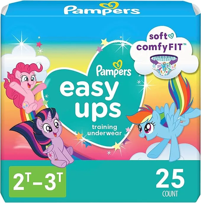 Pampers Easy Ups Training Underwear Girls Size 4 2t-3t 25 Count