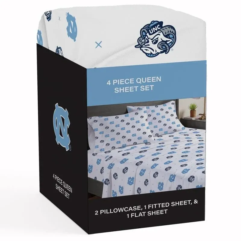 Pegasus Sports Officially Licensed NCAA Small x Queen Sheet Set