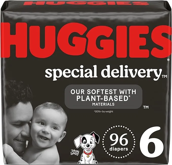 Huggies Special Delivery Hypoallergenic Baby Diapers Size 4 (22-37 lbs), 140 Ct, Fragrance Free, Safe for Sensitive Skin