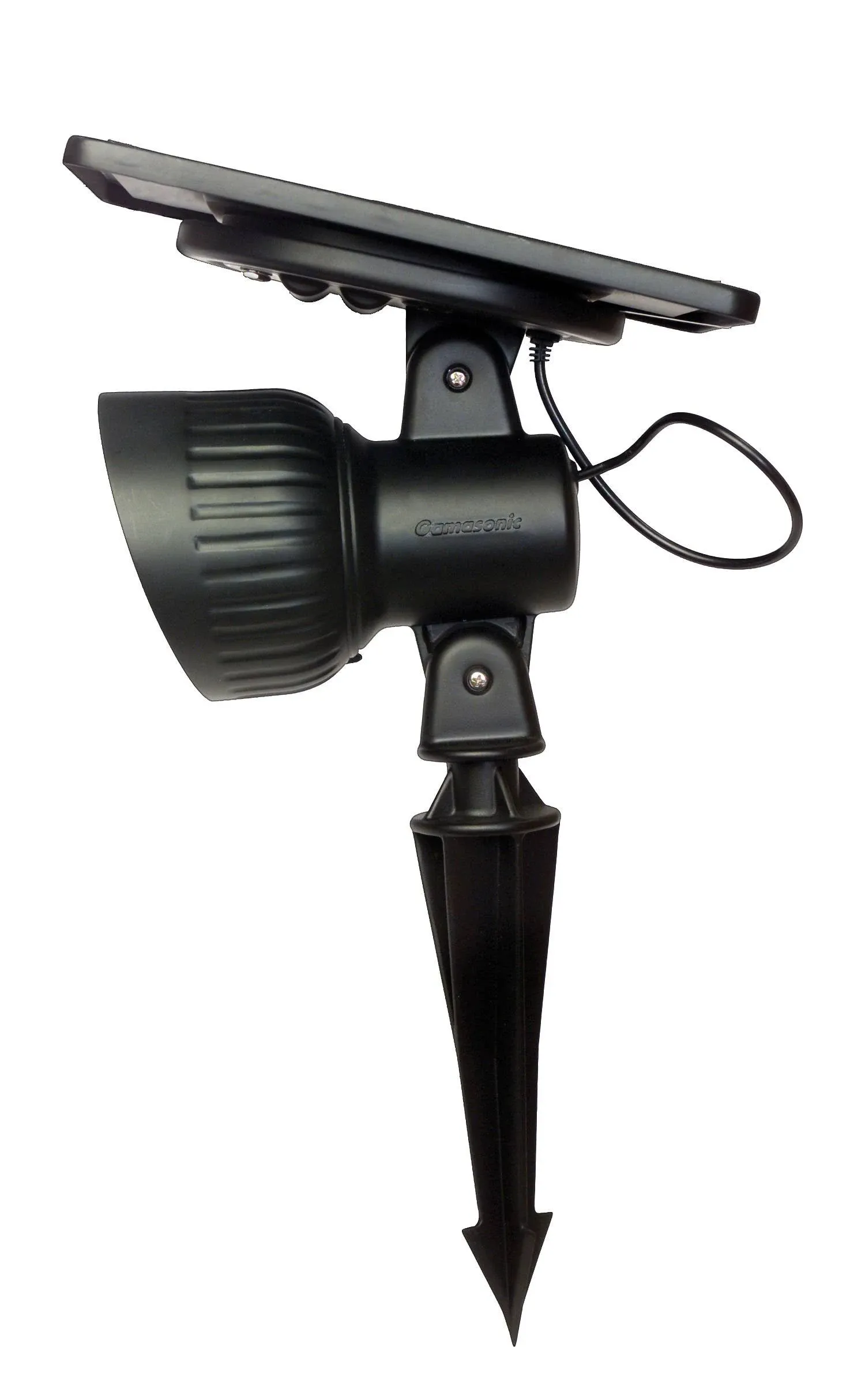 Gama Sonic Progressive Bright-Glow Solar LED Landscape Spotlight, Black