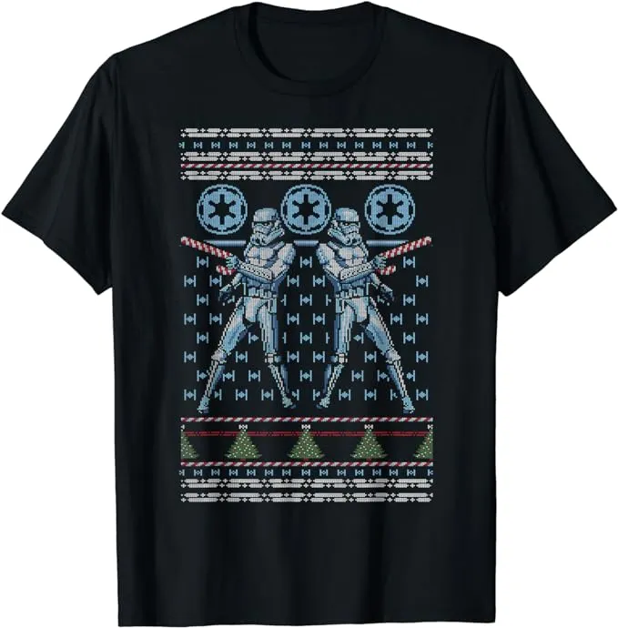 Star Wars Christmas Stormtrooper Candy Cane Ugly Sweater T-Shirt