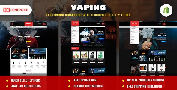 Vaping | Electronic Cigarettes & Accessories Shopify Theme