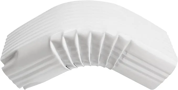 Downspout Gutter Elbow Style A 3" x 4" Angle is 75° White Aluminum 1pack