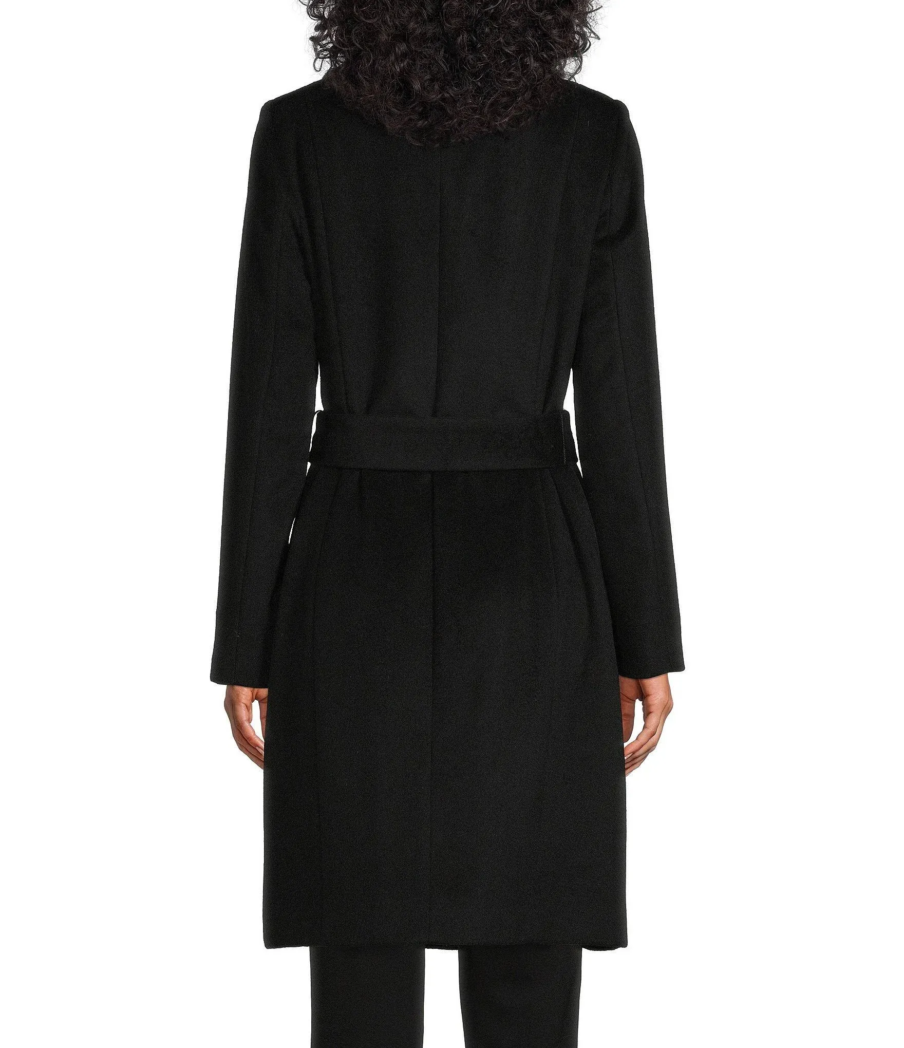 Cole Haan Women's Slick Wool-Blend Long Coat