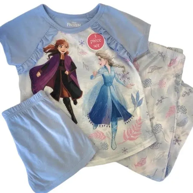 NEW Disney Frozen 3 Piece Pajama Set