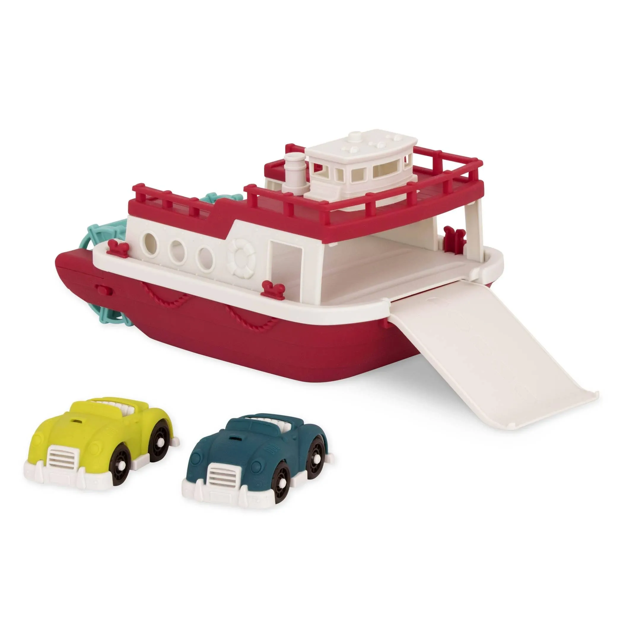 Wonder Wheels by Battat VE1059Z Ferry Floating Bath Toy Boat With Cars For