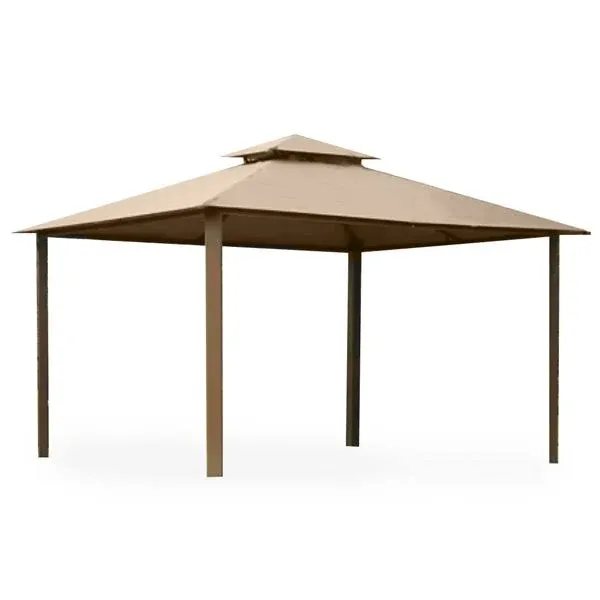 Garden Winds Replacement Canopy Top for Kingsbury Gaz584 Gazebo - Riplock 500, Beige