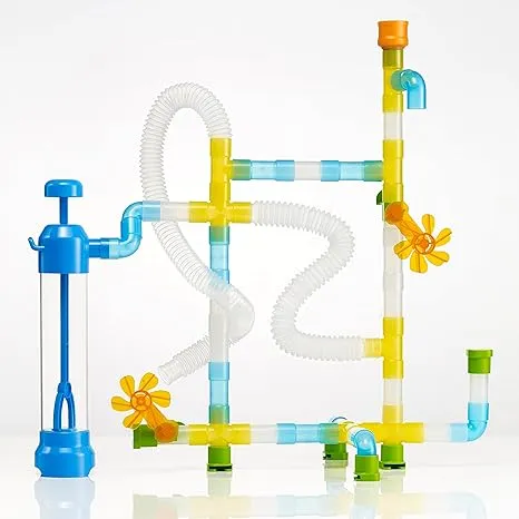 edxeducation Crazy Tube Set - Set of 73 - STEM Building Toy for Ages 5+ - Create Your Own Water Systems - Observe and Experiment with Water