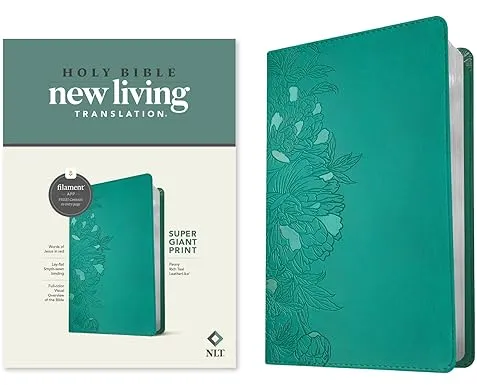 NLT Super Giant Print Bible, Filament-Enabled Edition (Leatherlike, Blush Floral, Red Letter): Dayspring Signature Collection