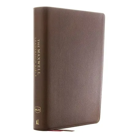 NKJV, Maxwell Leadership Bible, Third Edition, Premium Cowhide Leather, Brown, Comfort Print: Holy Bible, New King James Version