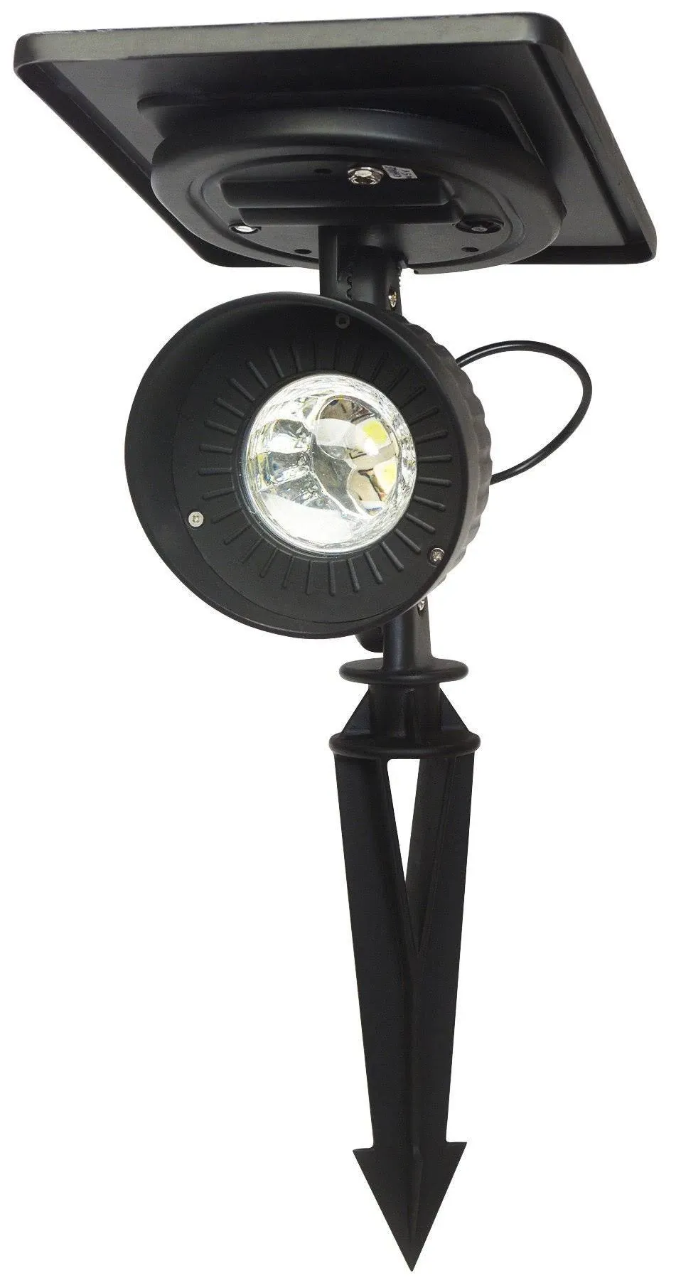 Gama Sonic Progressive Bright-Glow Solar LED Landscape Spotlight, Black