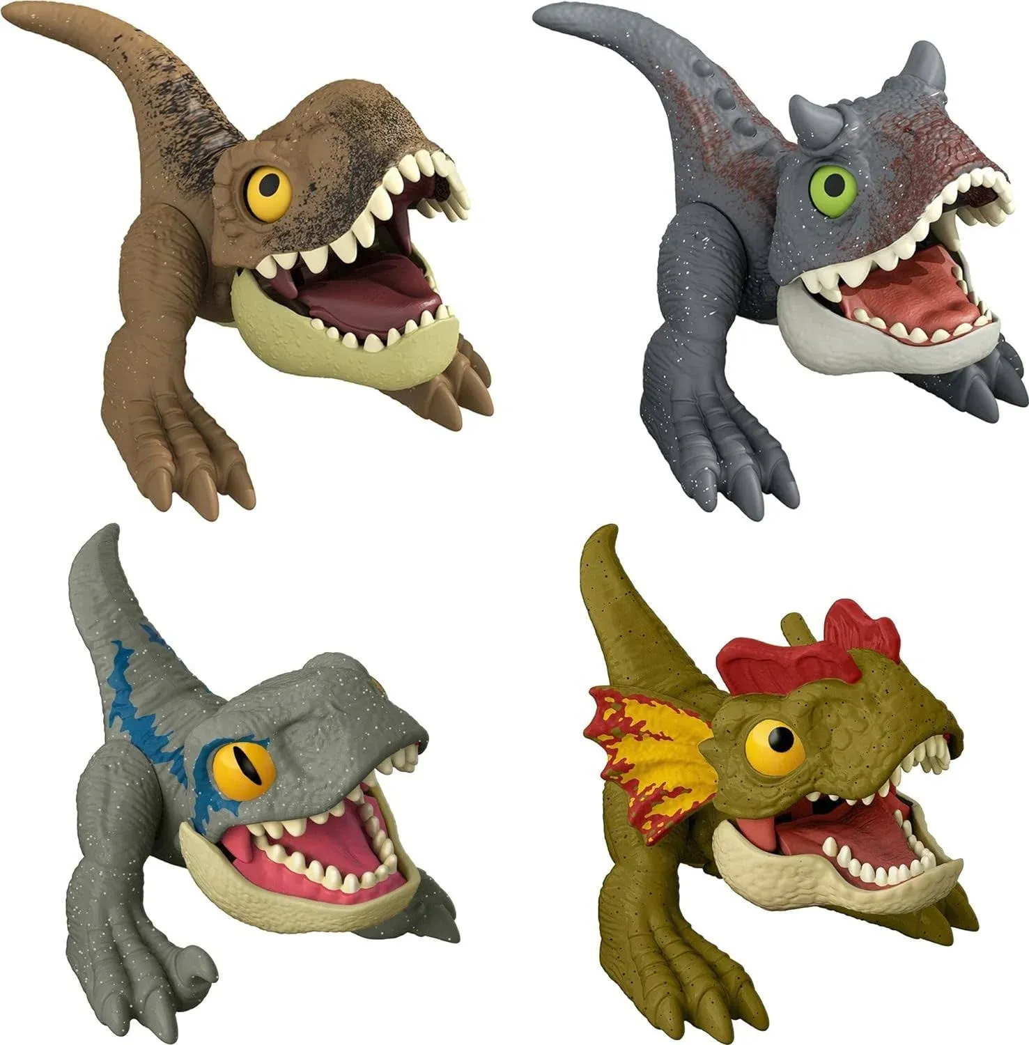 Jurassic World Dominion Uncaged Wild Pop Ups Dinosaur Toy, 4 Pack  *Brand New*