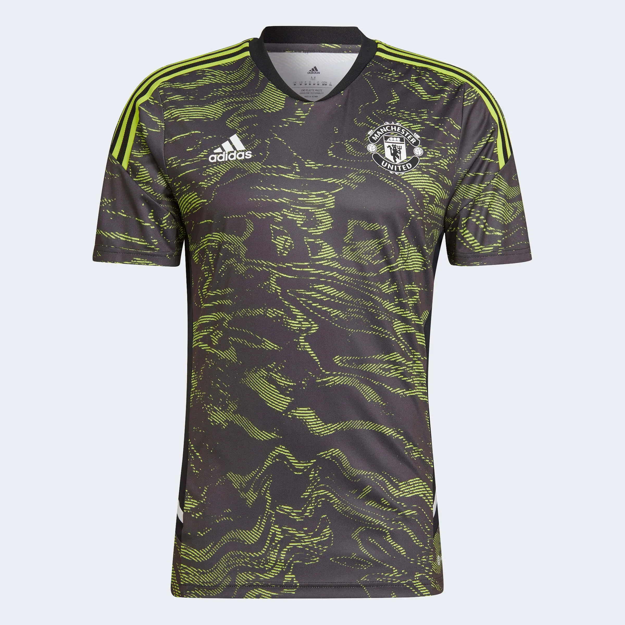 adidas Manchester United 2022 - 23 UCL Condivo Training Jersey- Semi Solar Slime/Black