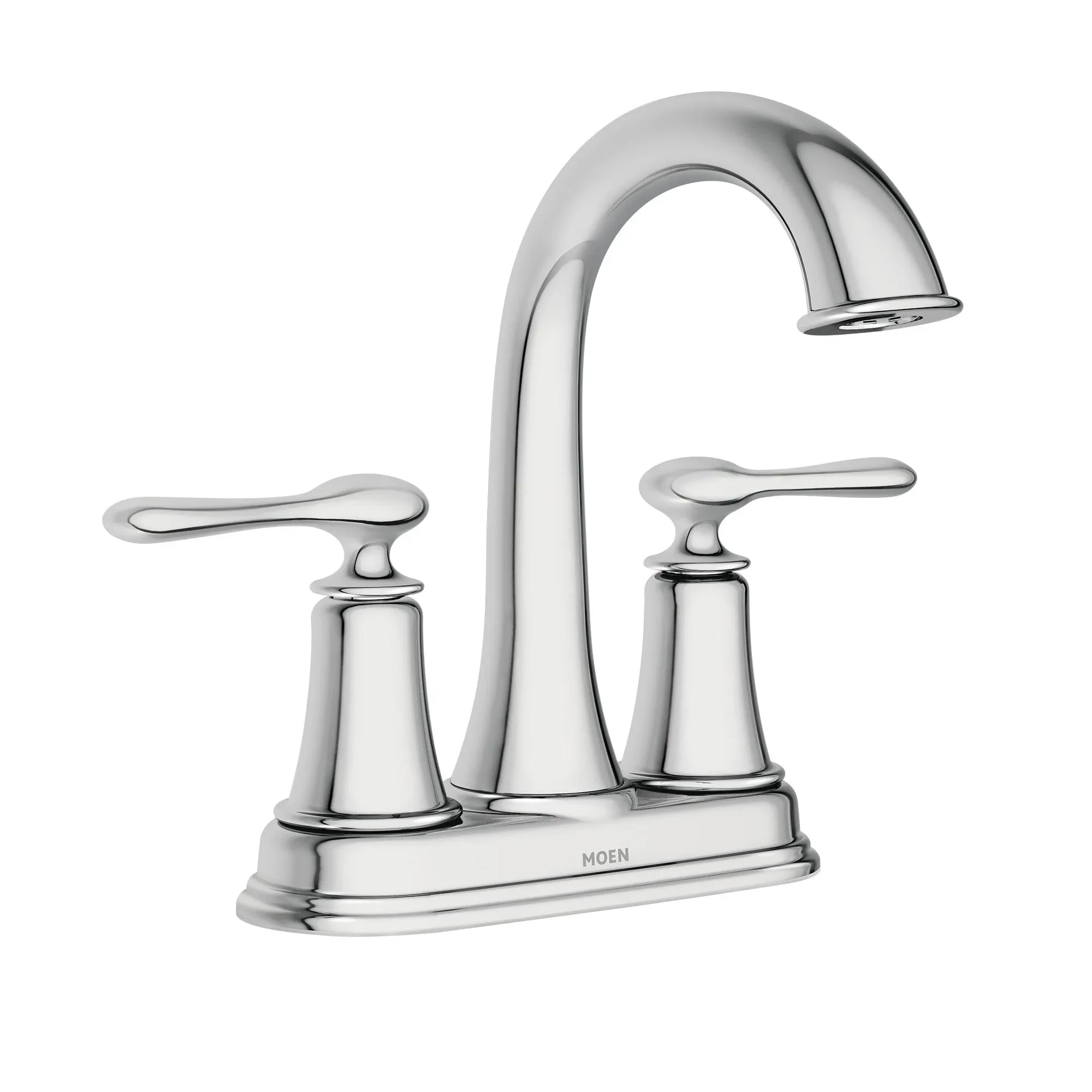 Moen Ellicott 84092 Chrome 2-Handle 4-in Centerset Bathroom Sink Faucet with Drain