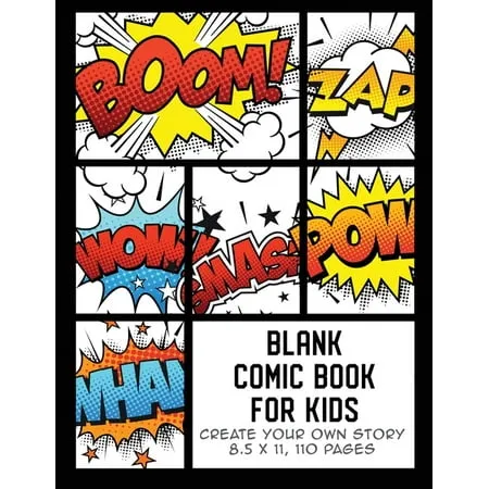 Blank Comic Bks.: Blank Comic Book for Kids : Create Your Own Comics 