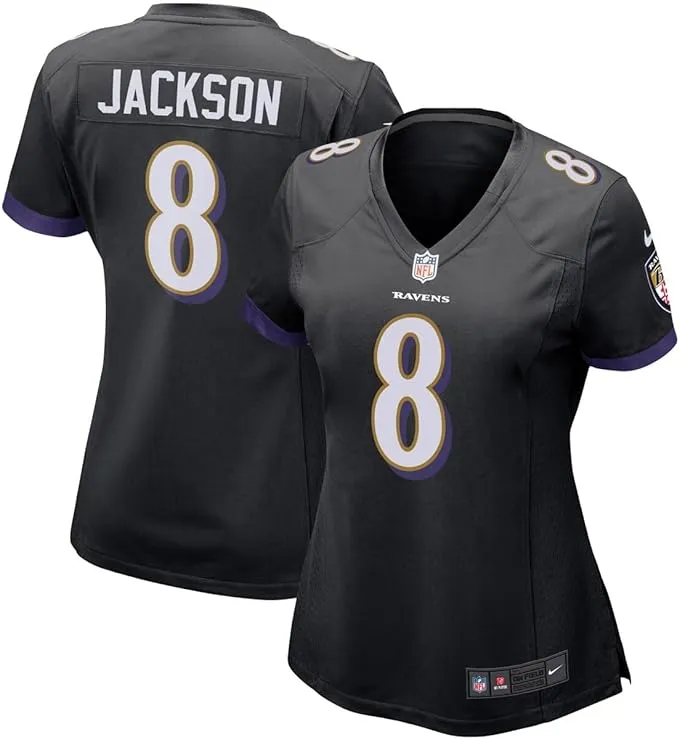 Nike Lamar Jackson Baltimore Ravens NFL Women's Black Alternate On-Field Game Day Jersey