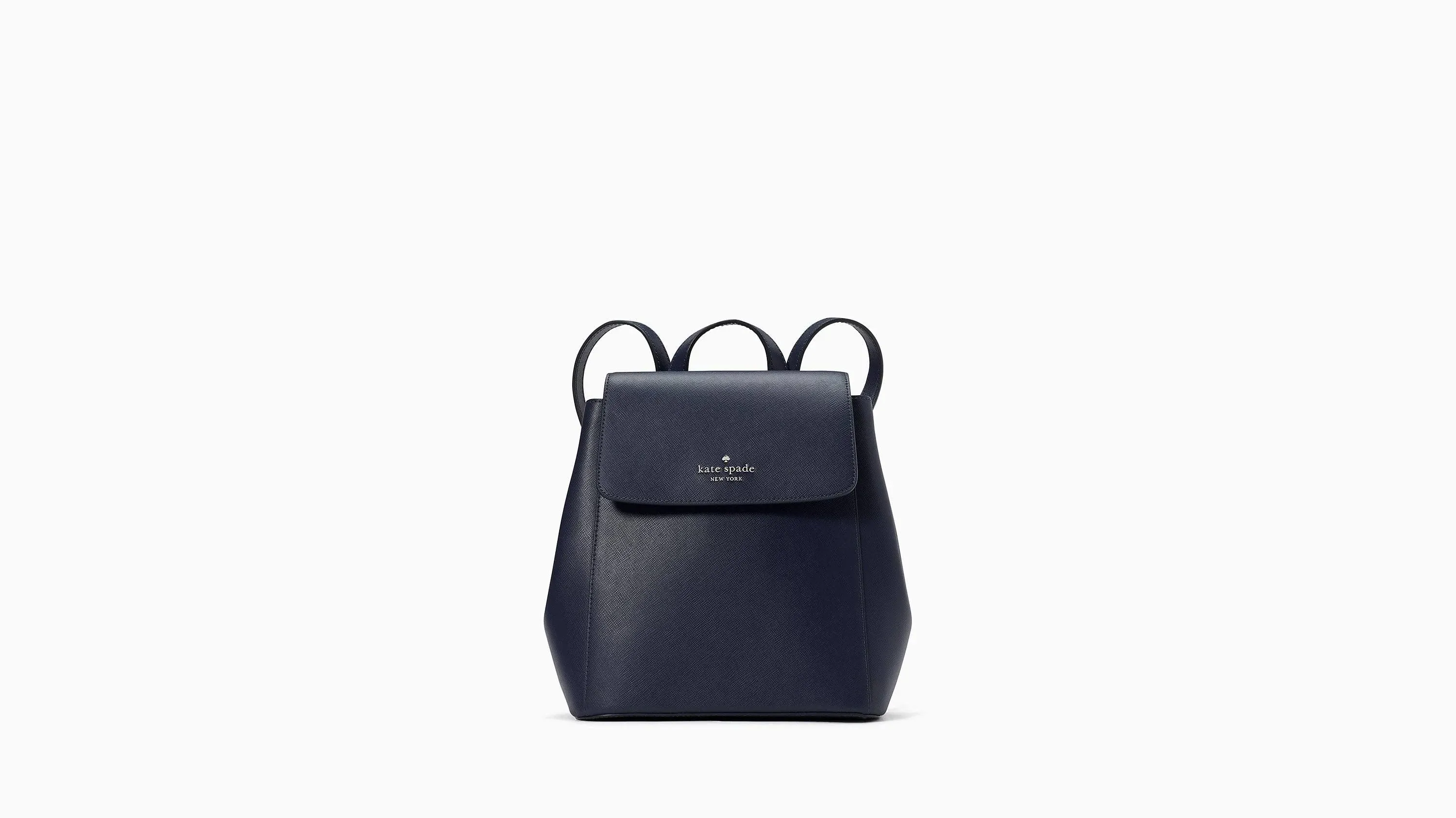 Kate Spade Madison Navy Leather Medium Flap Backpack