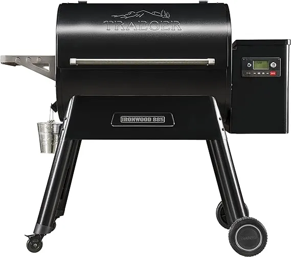 Traeger Grills Ironwood 885 Electric Wood Pellet Grill and Smoker, Black, 500 Degree Max Temperature, Ironwood 885, Grill