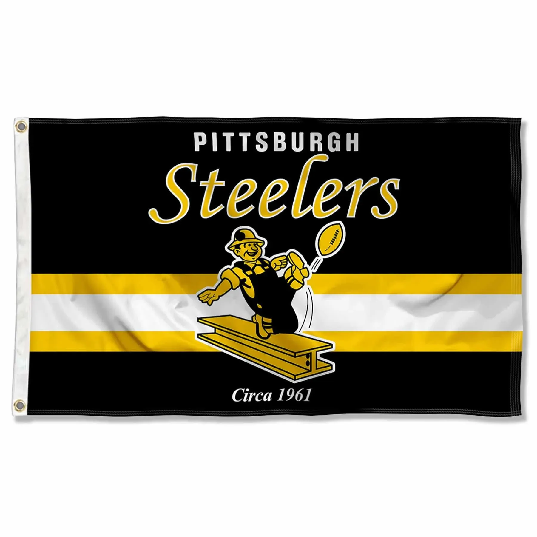 3x5 Foot Pittsburgh Steelers Throwback Retro Vintage Logo Flag