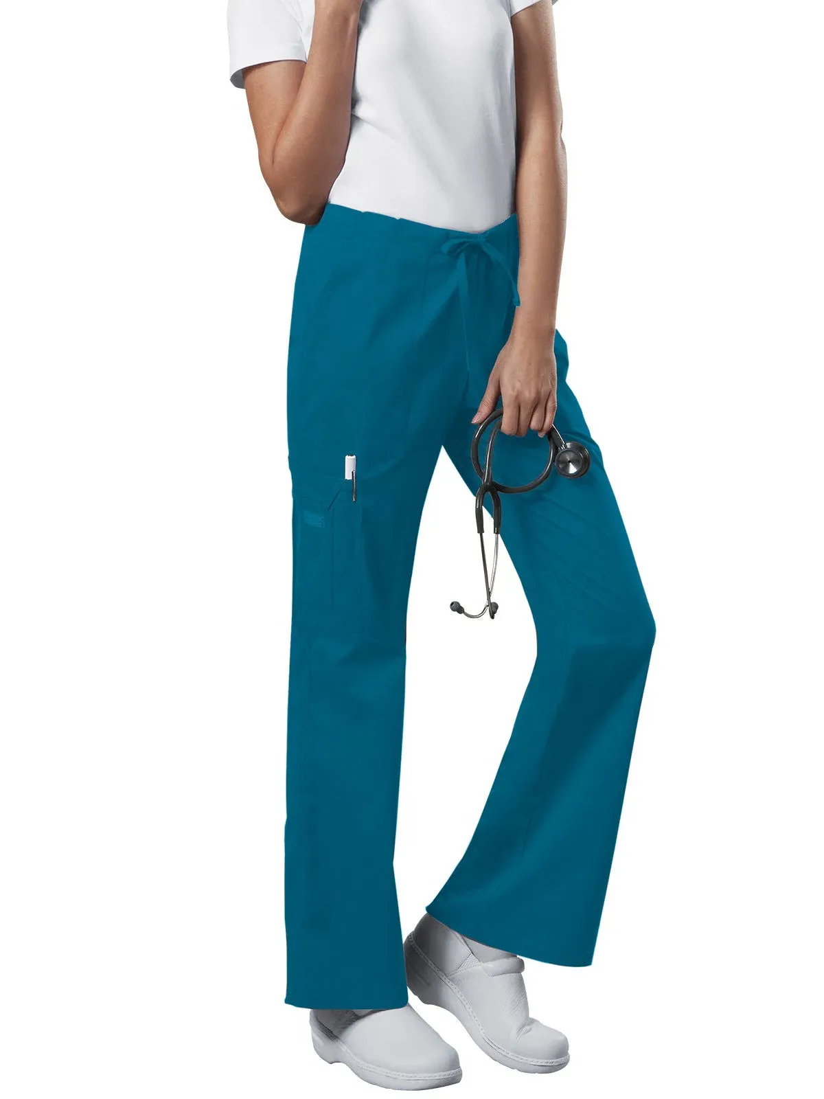 Cherokee 4044 Women's Workwear Core Stretch Drawstring Cargo Scrubs Pant ...