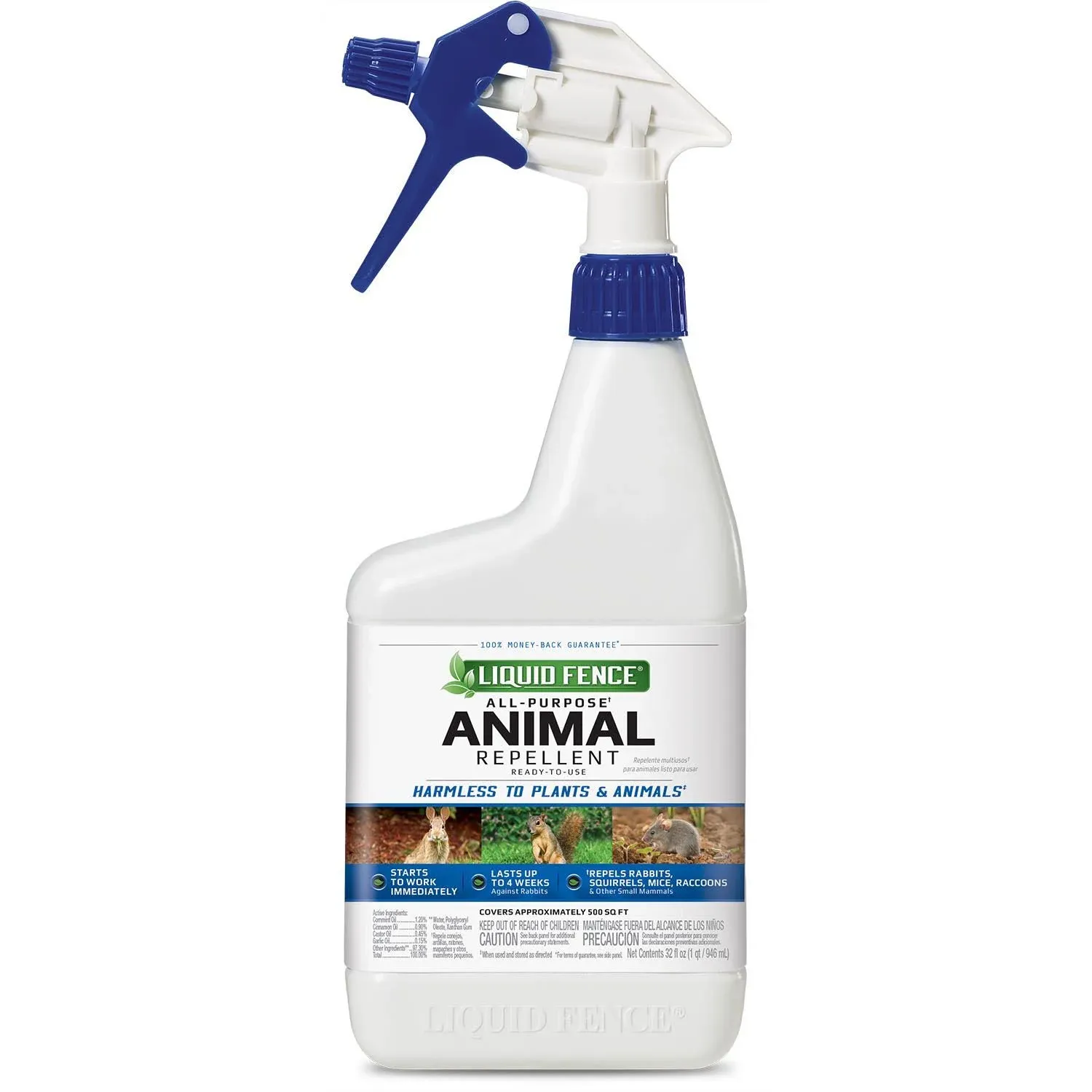 Liquid Fence HG-65007 All Purpose Animal Repellent Spray, 32 Oz