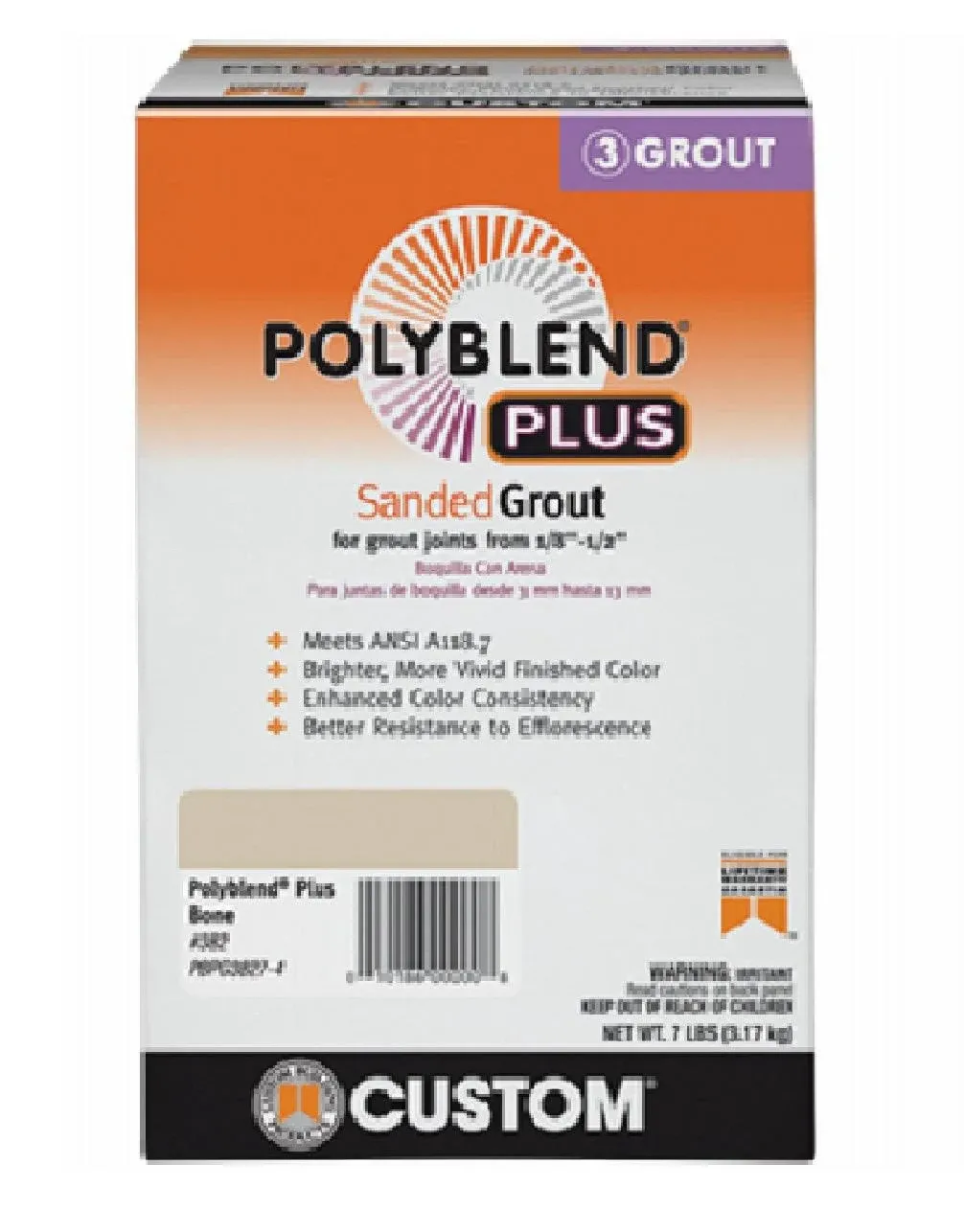 Custom Building Products Polyblend Plus Sanded Grout