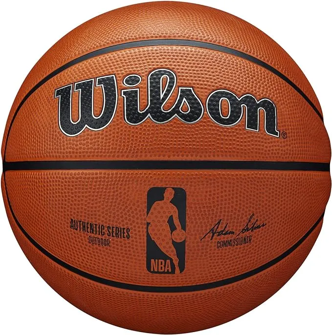 Wilson NBA Authentic Outdoor Basketball, Brown, 27.5 in.