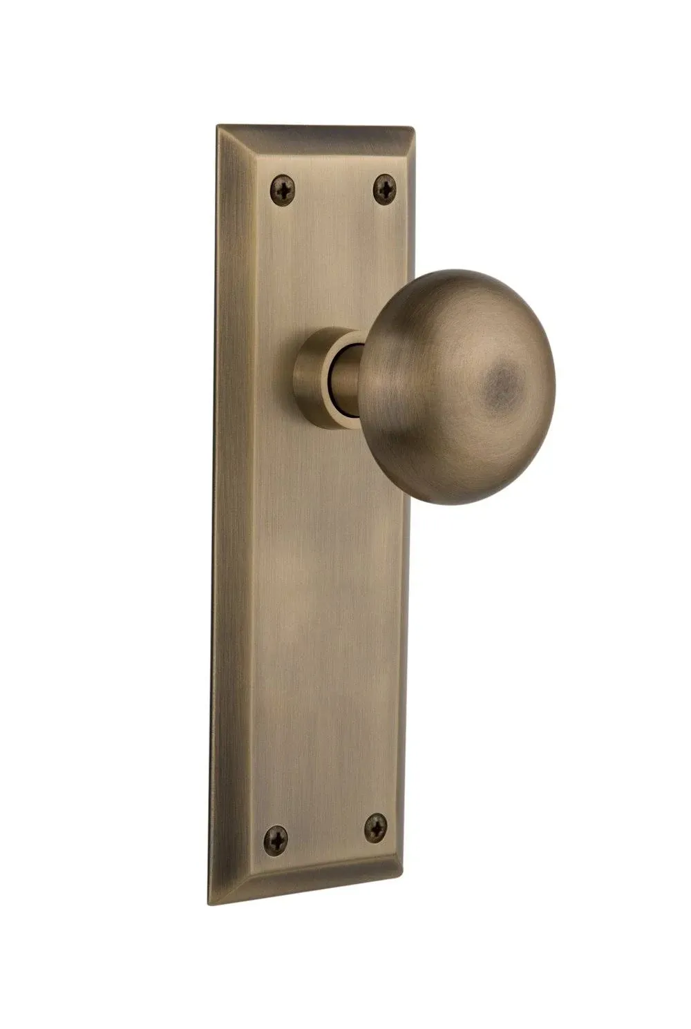 Nostalgic Warehouse New York Door Knob with Plate