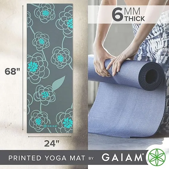 Gaiam Premium Icy Blossom Yoga Mat