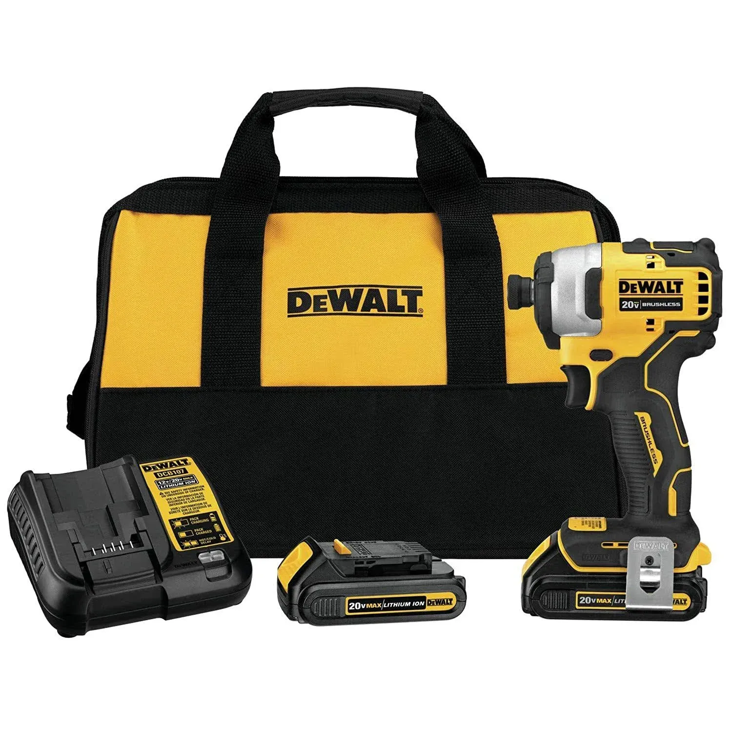 DeWalt Atomic 20V Max Compact Brushless 1/4" Impact Driver Kit